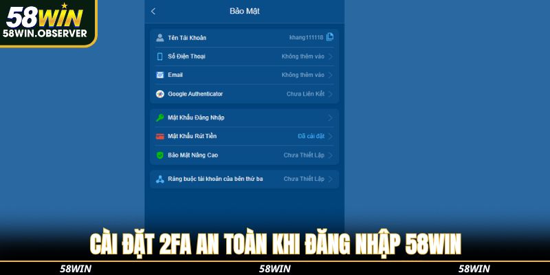 Cài đặt 2FA ngăn chặn thiết bị lạ truy cập